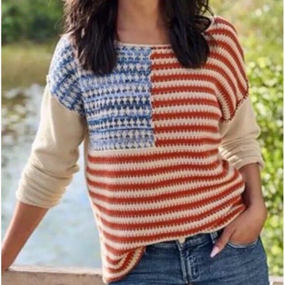 VENUS Sweaters - Venus American Flag Knit Sweater XL